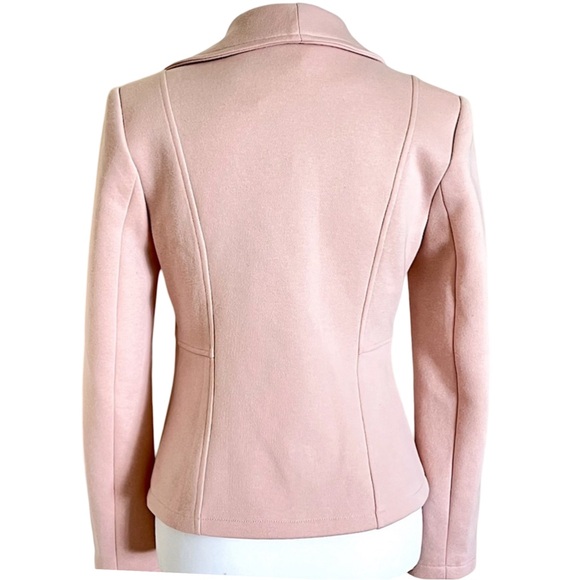 GIBSONLOOK Cropped Moto Jacket Size XXS Pink Smoke Feminine Barbiecore - Picture 3 of 13